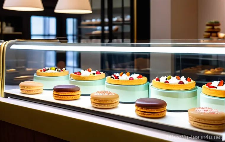 다과와 차 문화 - Image Prompt 1: The Modern Parisian Patisserie's Creative Offerings**